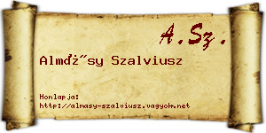 Almásy Szalviusz névjegykártya